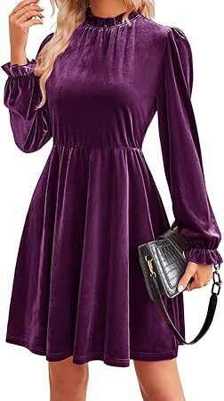 Women's Velvet Short Wrap Dress